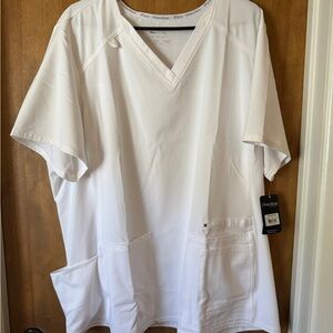 Cherokee Women’s White V-Neck Scrub Top